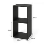 Cube Storage Organizer Set of 2 - Black Modular Bookcase