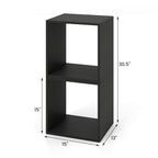 Cube Storage Organizer Set of 2 - Black Modular Bookcase