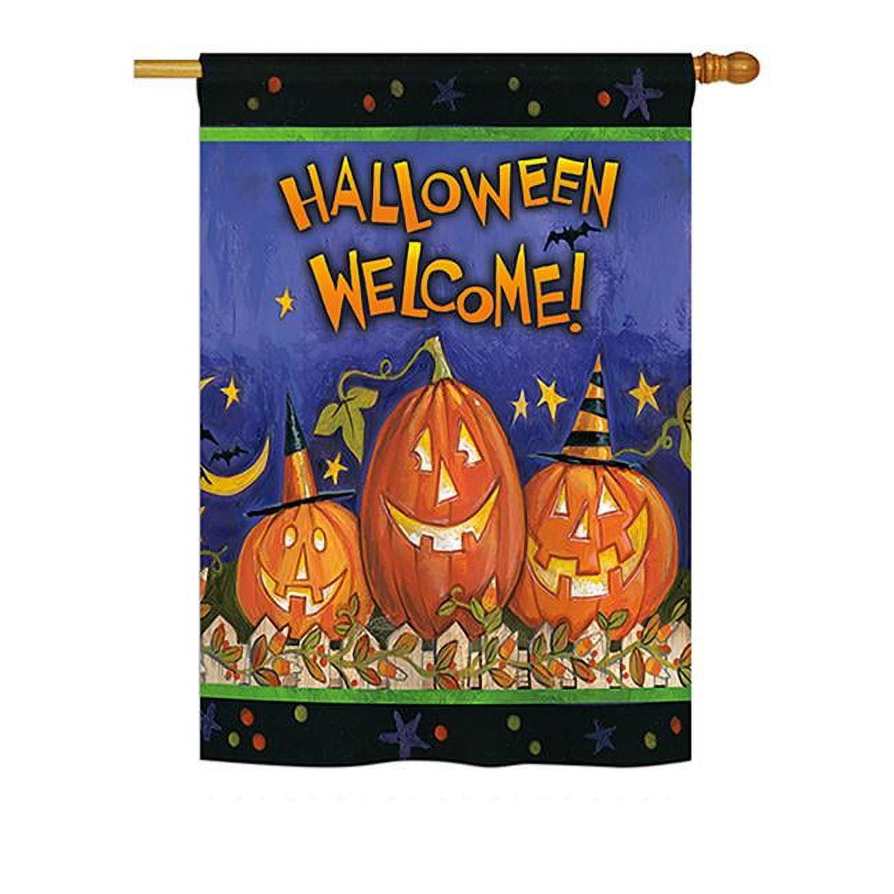 Breeze Decor Bd-Ho-H-112079-Ip-Bo-Ds02-Us 28 X 40 In. Seasonal Halloween Impressions Decorative Vertical House Flag - Halloween