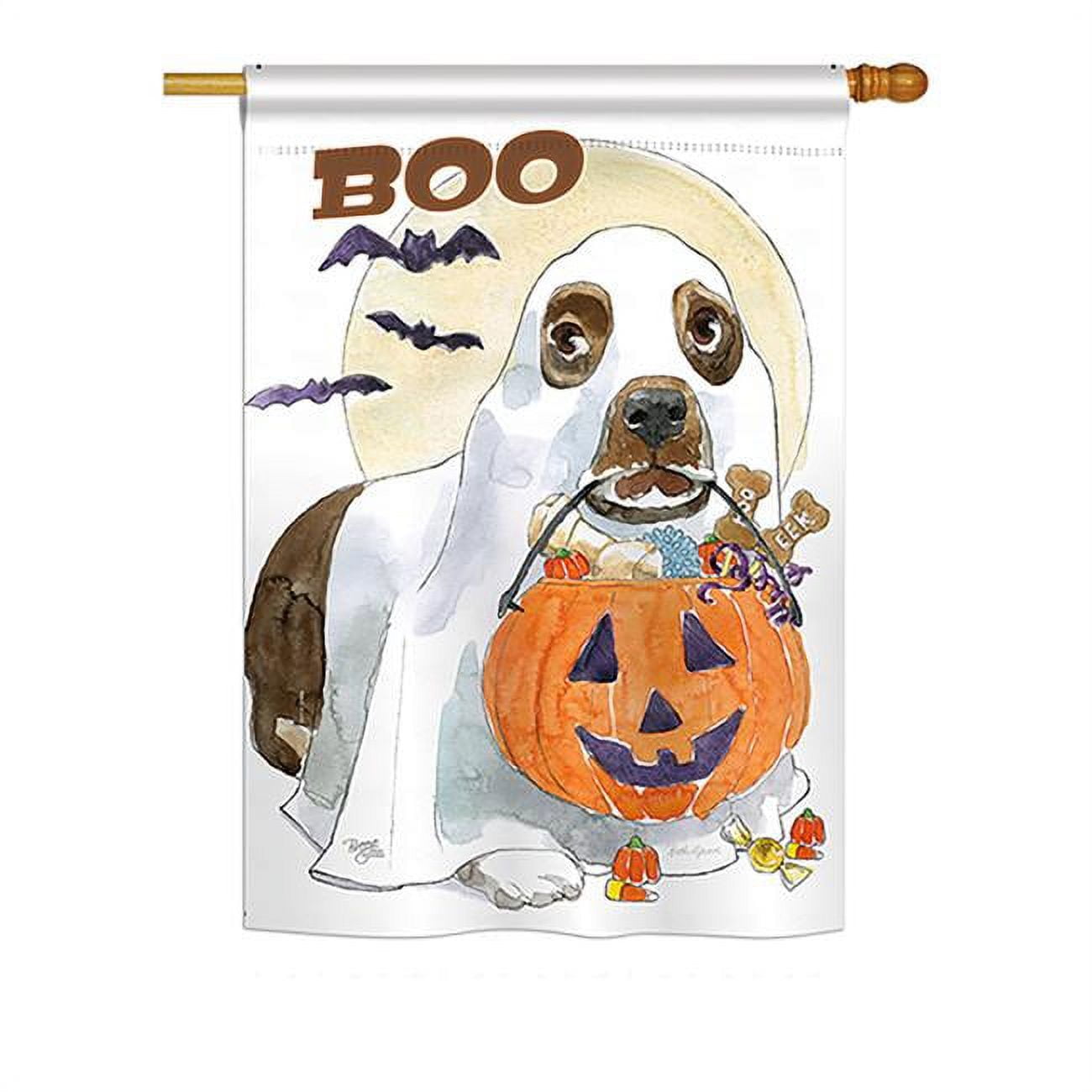 Breeze Decor Bd-Ho-H-112086-Ip-Bo-Ds02-Us 28 X 40 In. Seasonal Halloween Impressions Decorative Vertical House Flag - Halloween