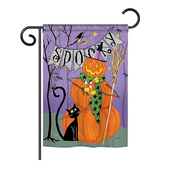 Breeze Decor Bd-Ho-G-112085-Ip-Bo-Ds02-Us 13 X 18.5 In. Seasonal Halloween Impressions Decorative Vertical Garden Flag - Spooky