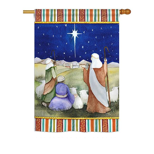 Breeze Decor Bd-Nt-H-114215-Ip-Bo-Ds02-Us 28 X 40 In. Seasonal Nativity Impressions Decorative Vertical House Flag - Christmas I
