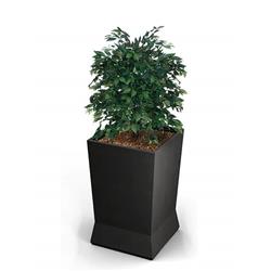 Commercial Zone 724466 22 X 22 X 37 In. Large Planter  Gunmetal Satin