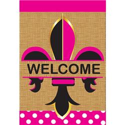 Dicksons 01093 Welcome Fleur De Lis Garden Flag