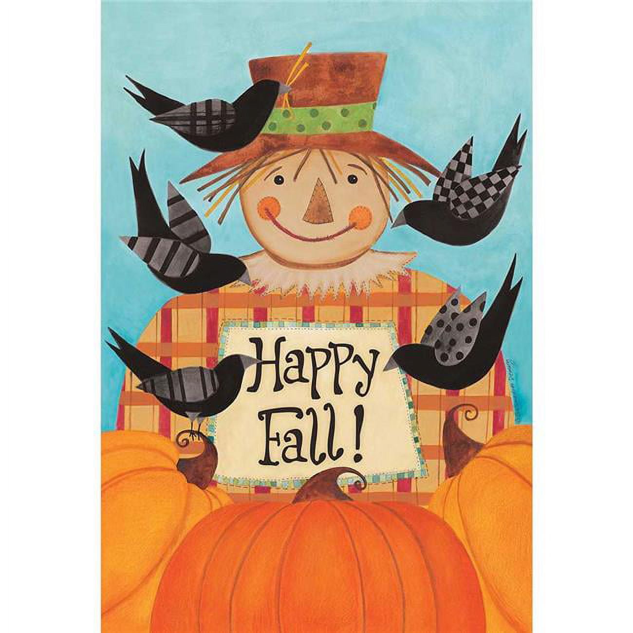 Magnolia Garden Flags 7137 30 X 44 In. Happy Fall Scarecrow Polyester Garden Flag  Large