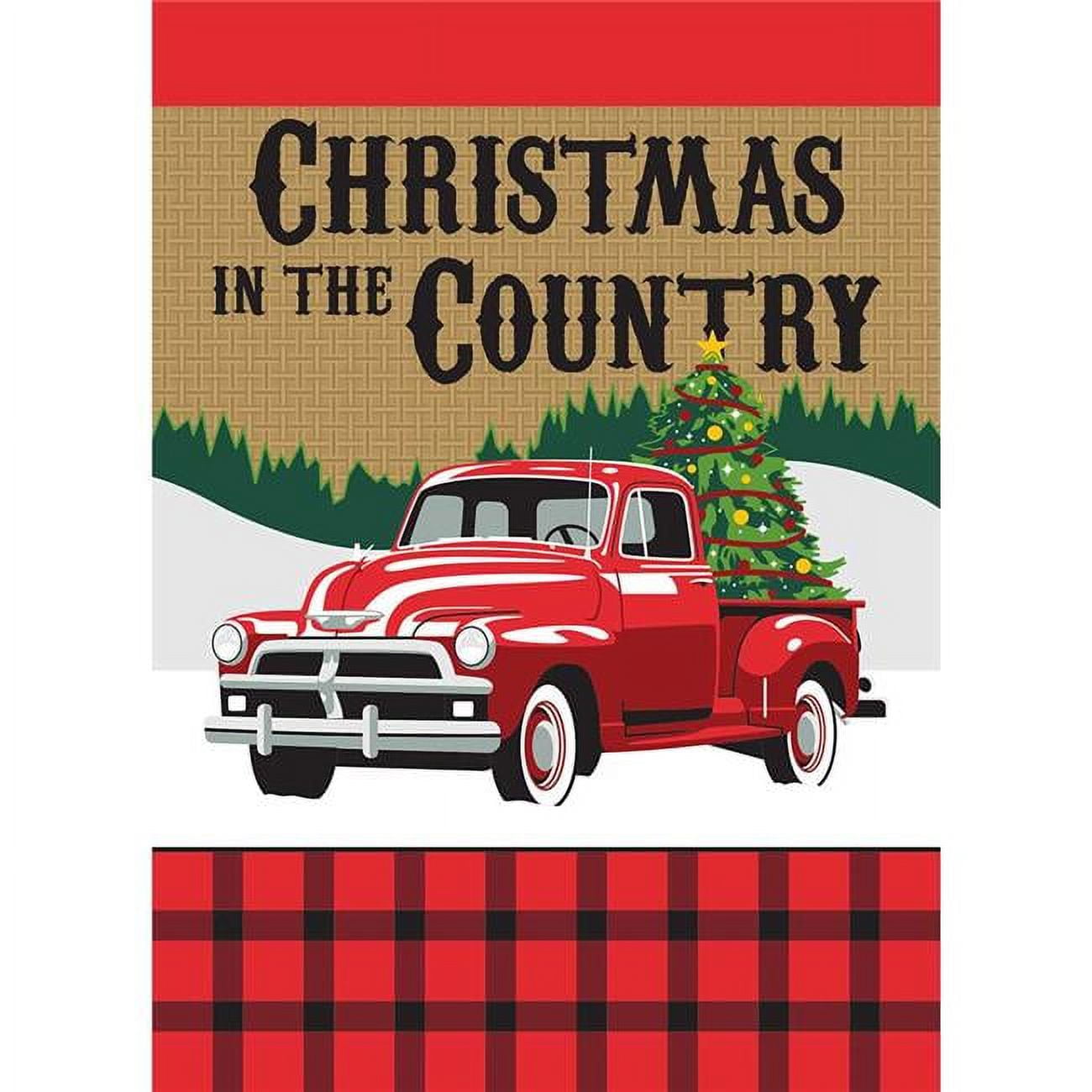 Magnolia Garden Flags 1478 13 X 18 In. Christmas In The Country Burlap Garden Flag