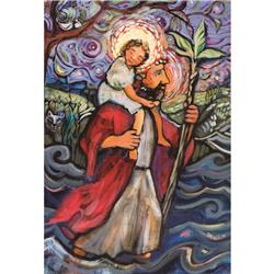 Dicksons Flag-1033 13 X 18 In. St. Christopher Polyester Outdoor Garden Flag
