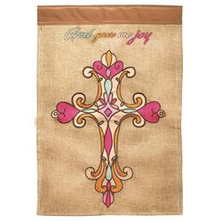 Dicksons Flag-2048 13 X 18 In. God Gave Me Joy Blap Double Applique Garden Flag