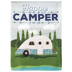 Dicksons M070079 30 X 44 In. Flag Print Happy Camper By Lake Polyester - Large
