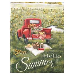 Dicksons M080065 13 X 18 In. Flag Print Hello Summer Truck Polyester Garden