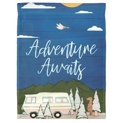 Dicksons M080064 13 X 18 In. Flag Print Adventure Awaits Polyester Garden