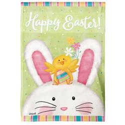 Dicksons M080085 13 X 18 In. Flag Print Happy Easter Bunny Polyester Garden