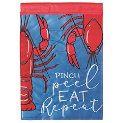 Dicksons M011101 13 X 18 In. Flag Double Applique Pinch Peel Eat Repeat Polyester Garden
