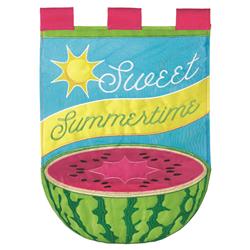 Dicksons M001120 29 X 42 In. Flag Double Applique Sweet Summertime Melon Polyester - Large