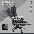 Double Padded Executive Massage Heated Office Chair Charcoal