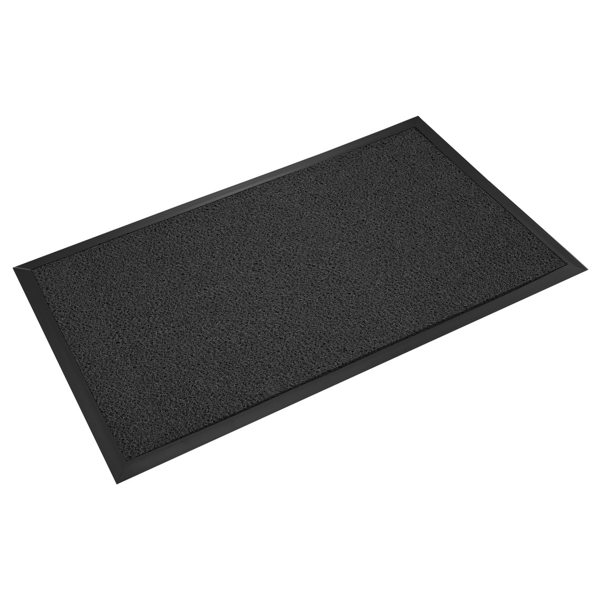Spaghetti Mat Backed 4'x6' Nosed-All Black Scraper Mat