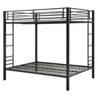 Full over Full size Sturdy Black Metal Bunk Bed
