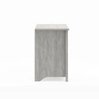 Farmhouse Style TV Stand in Light Grey Oak Wood Finish - for TVs up to 70-inch
