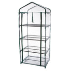 Durable 4-Tier Plant Stand Greenhouse with Zippered PVC Cover