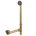 Kingston Brass Dll3185 18 Inch  Tub Waste And Overflow With Lift & Lock Drain, 20 Gauge, Oil Rubbed Bronze