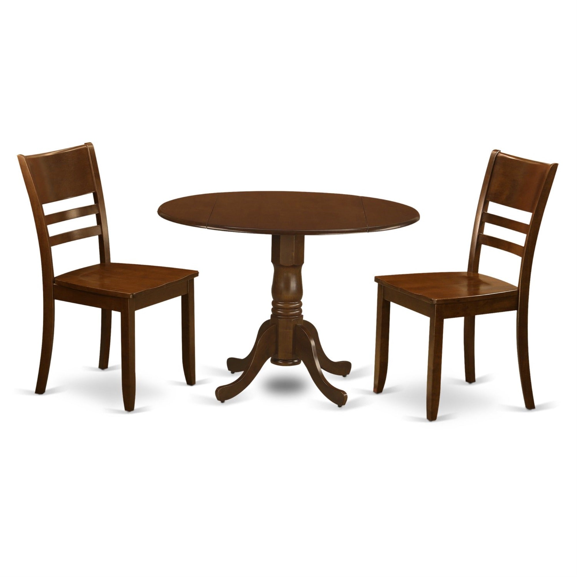 East West Furniture DLLY3-ESP-W 3 Piece Dining Table Set - Thumbnail 5