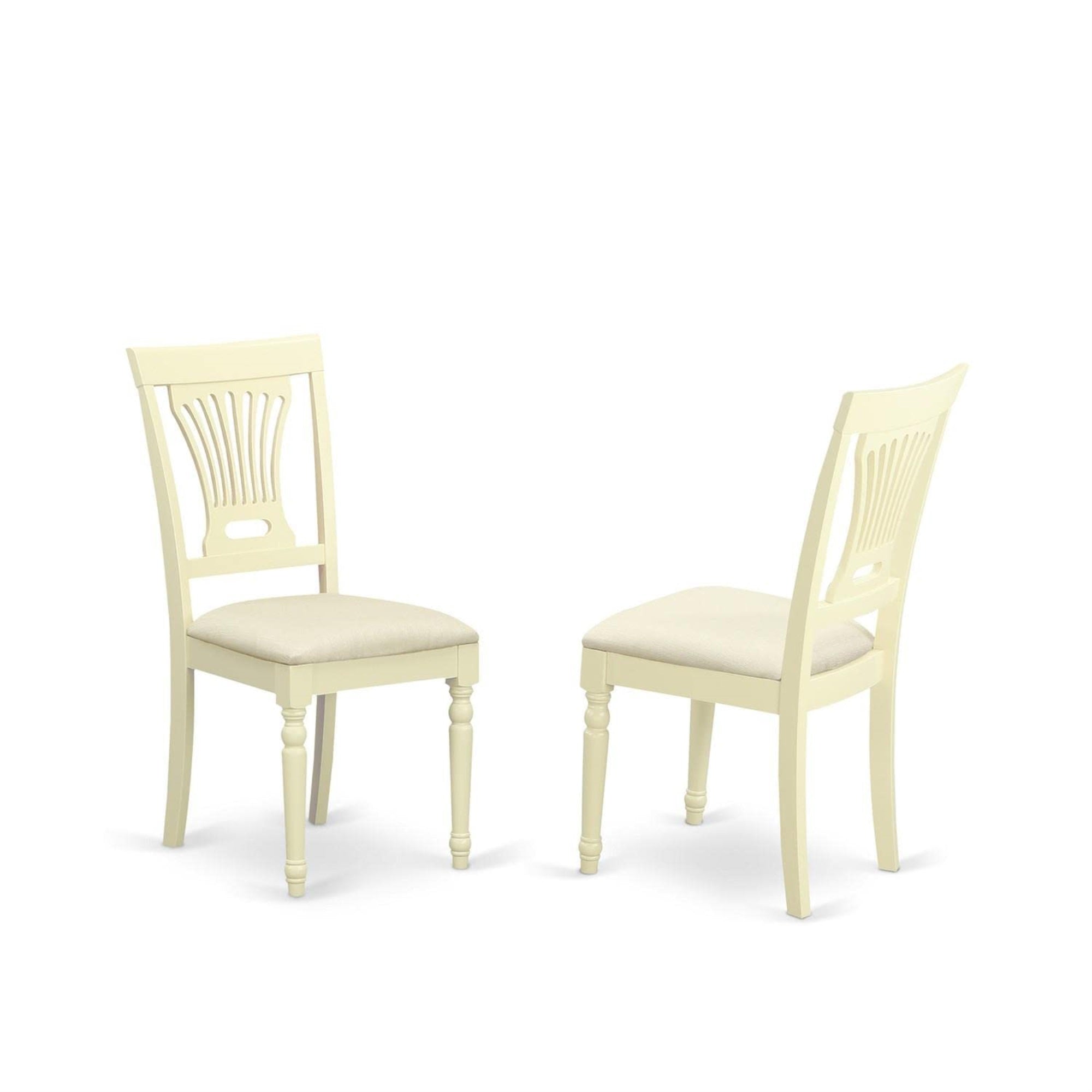 DLPL5-BMK-C 5 PC Kitchen Table set-Dining Table and 4 Wooden Kitchen Chairs in Buttermilk and Cherry