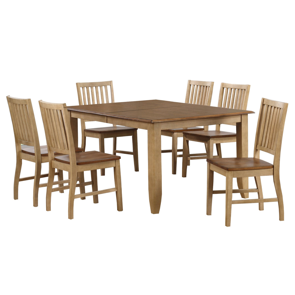 Sunset Trading Brook 7 Piece 72 Inch  Rectangular Extendable Table Dining Set | Seats 8