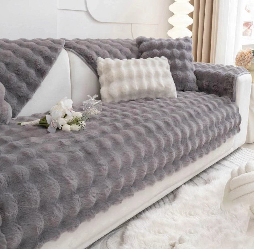 Non-slip Faux Fur Sofa Cover – Super Soft, Fluffy, and Stylish Couch Covers II