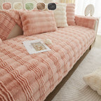 Chic Thickened Faux Rabbit Plush Couch Covers for Sofas 1/2/3/4 Seater, Ultra-soft Non Slip Sofa Cover