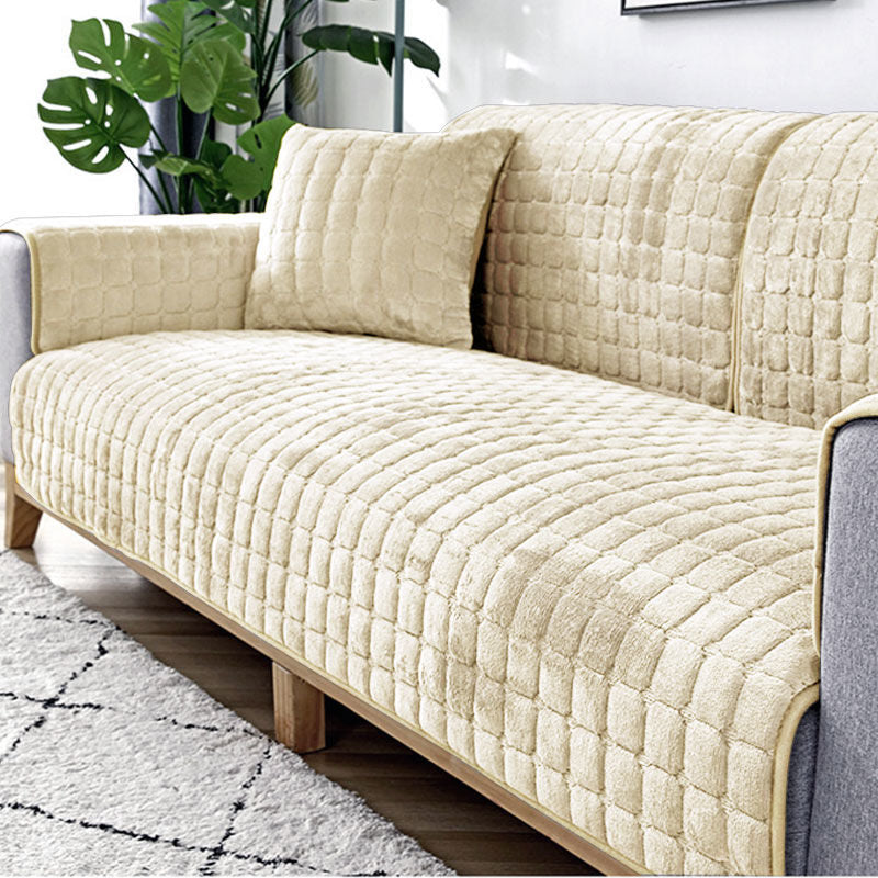 Plush Winter Thick Non-Slip Sofa Seat Pad Flannel Universal Decoration Couch Cover