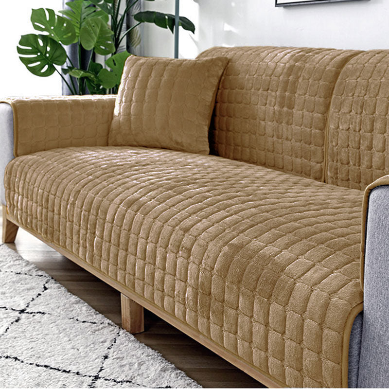 Plush Winter Thick Non-Slip Sofa Seat Pad Flannel Universal Decoration Couch Cover