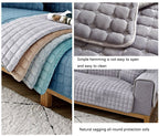 Plush Winter Thick Non-Slip Sofa Cover, Flannel Couch Seat Pad Universal Sofa Protector