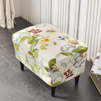 Stretch Spandex Nordic Floral Removable Wing Chair Cover, Relaxing Seat Covers Slipcovers for Armchairs