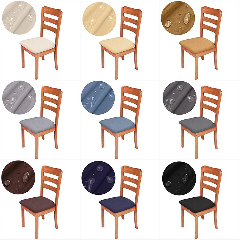 Water-Repellent Dining Room Chair Cover Spandex Elastic Removable Seat Covers