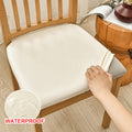 Waterproof PU Leather Square Chair Seat Cover Kitchen Dining Seat Slipcovers