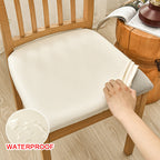 Waterproof PU Leather Square Chair Seat Cover Kitchen Dining Seat Slipcovers
