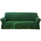 Seersucker Sofa Slipcover with Skirt Stretch Couch Slipcover Easy Fit Universal Furniture Protector
