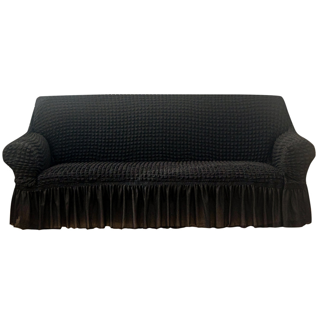 Seersucker Sofa Slipcover with Skirt Stretch Couch Slipcover Easy Fit Universal Furniture Protector