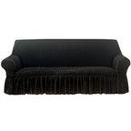 Seersucker Sofa Slipcover with Skirt Stretch Couch Slipcover Easy Fit Universal Furniture Protector