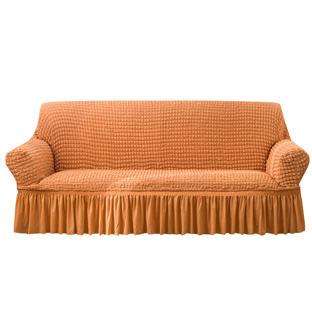 Seersucker Sofa Slipcover with Skirt Stretch Couch Slipcover Easy Fit Universal Furniture Protector
