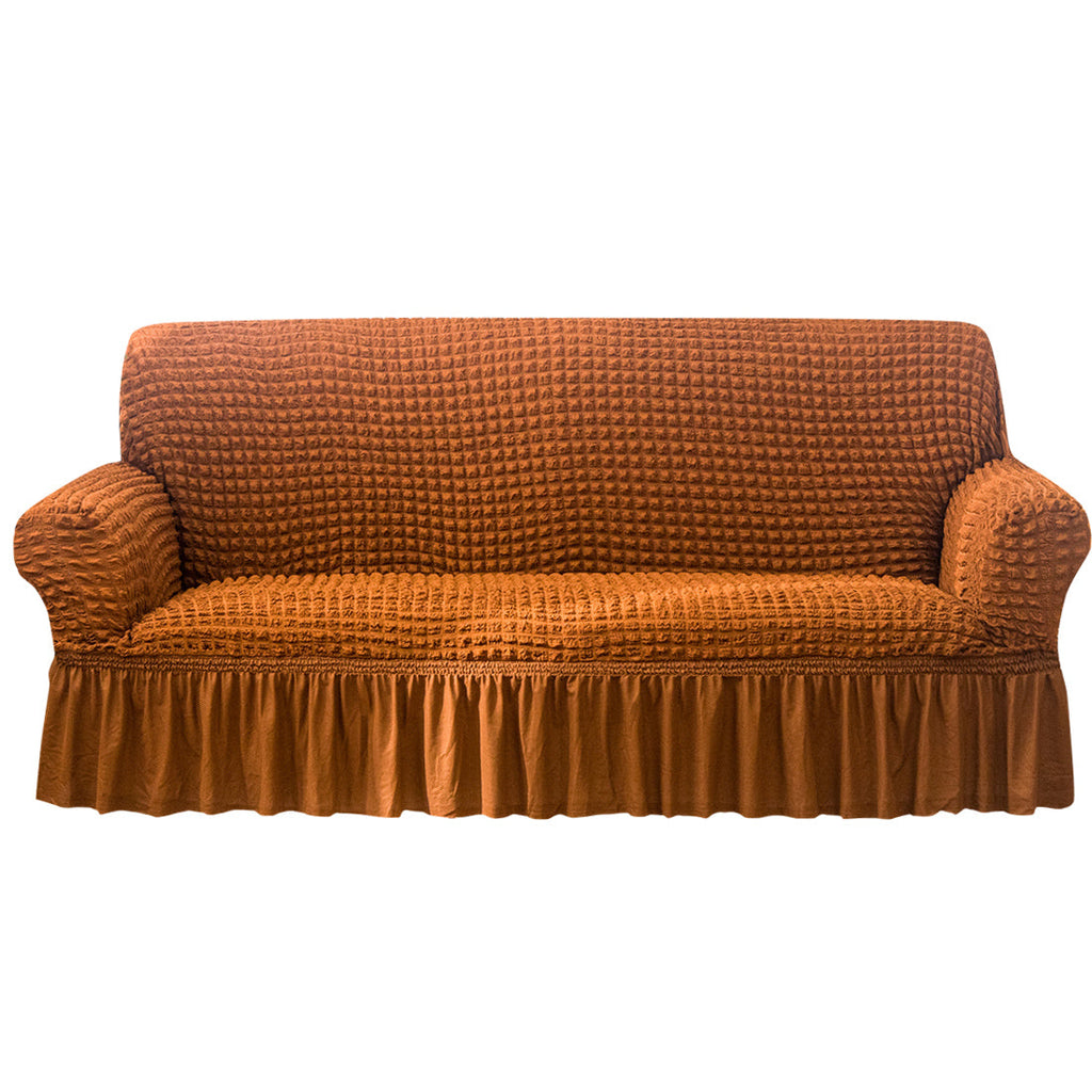 Seersucker Sofa Slipcover with Skirt Stretch Couch Slipcover Easy Fit Universal Furniture Protector