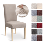 High Stretch Dining Chair Cover, 1/2/4/6pcs Jacquard Spandex Slipcover