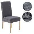High Stretch Dining Chair Cover, 1/2/4/6pcs Jacquard Spandex Slipcover