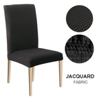 High Stretch Dining Chair Cover, 1/2/4/6pcs Jacquard Spandex Slipcover