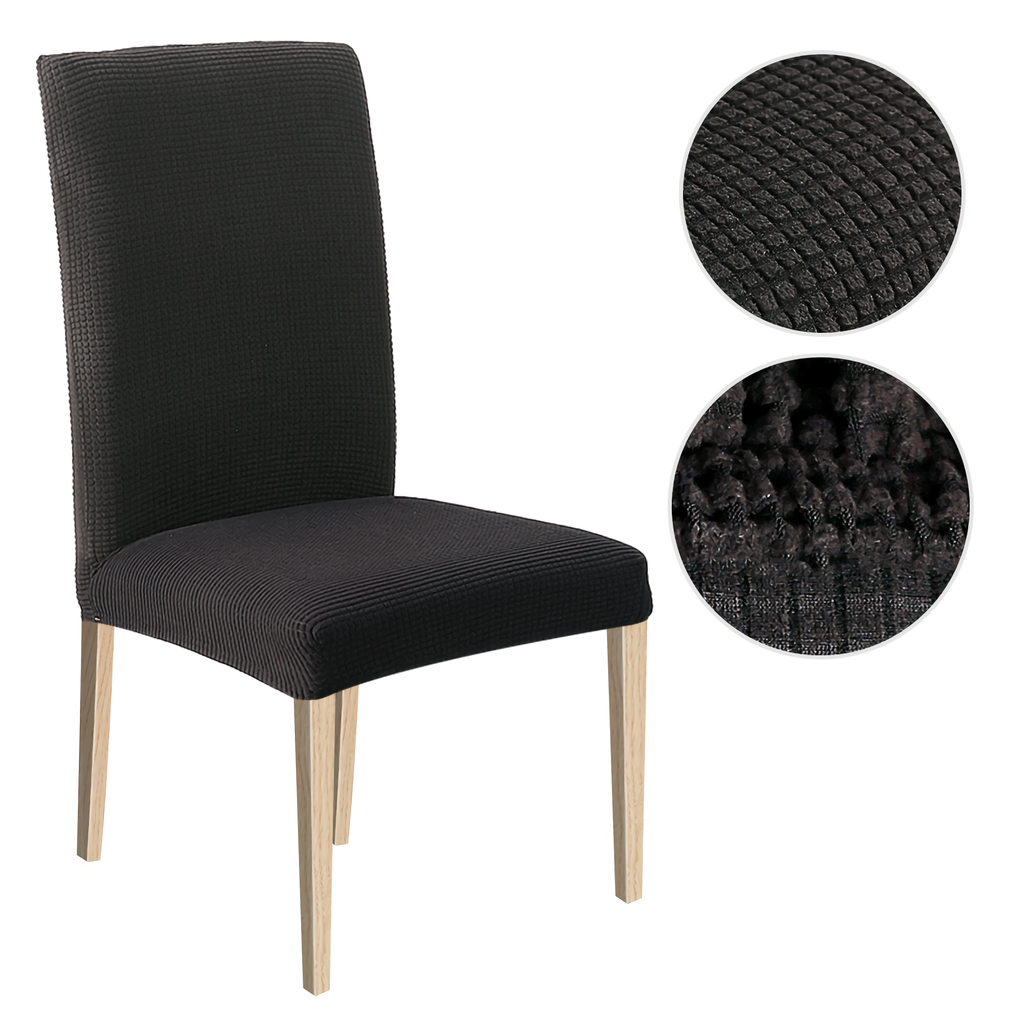High Stretch Dining Chair Cover, 1/2/4/6pcs Jacquard Spandex Slipcover