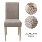 High Stretch Dining Chair Cover, 1/2/4/6pcs Jacquard Spandex Slipcover