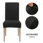 High Stretch Dining Chair Cover, 1/2/4/6pcs Jacquard Spandex Slipcover