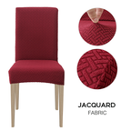 High Stretch Dining Chair Cover, 1/2/4/6pcs Jacquard Spandex Slipcover