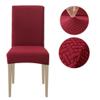 High Stretch Dining Chair Cover, 1/2/4/6pcs Jacquard Spandex Slipcover