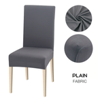 High Stretch Dining Chair Cover, 1/2/4/6pcs Jacquard Spandex Slipcover